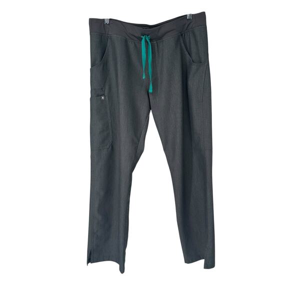 FIGS Gray Kade Cargo Women's Classic Fit Scrub Pants Large Petite - Picture 1 of 7